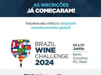 Inscrições Abertas para o Brazil Wine Challenge 2024